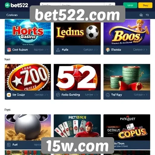 Opcões de jogos disponíveis no bet522.com
